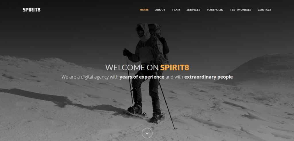 Spirit8 One Page Template
