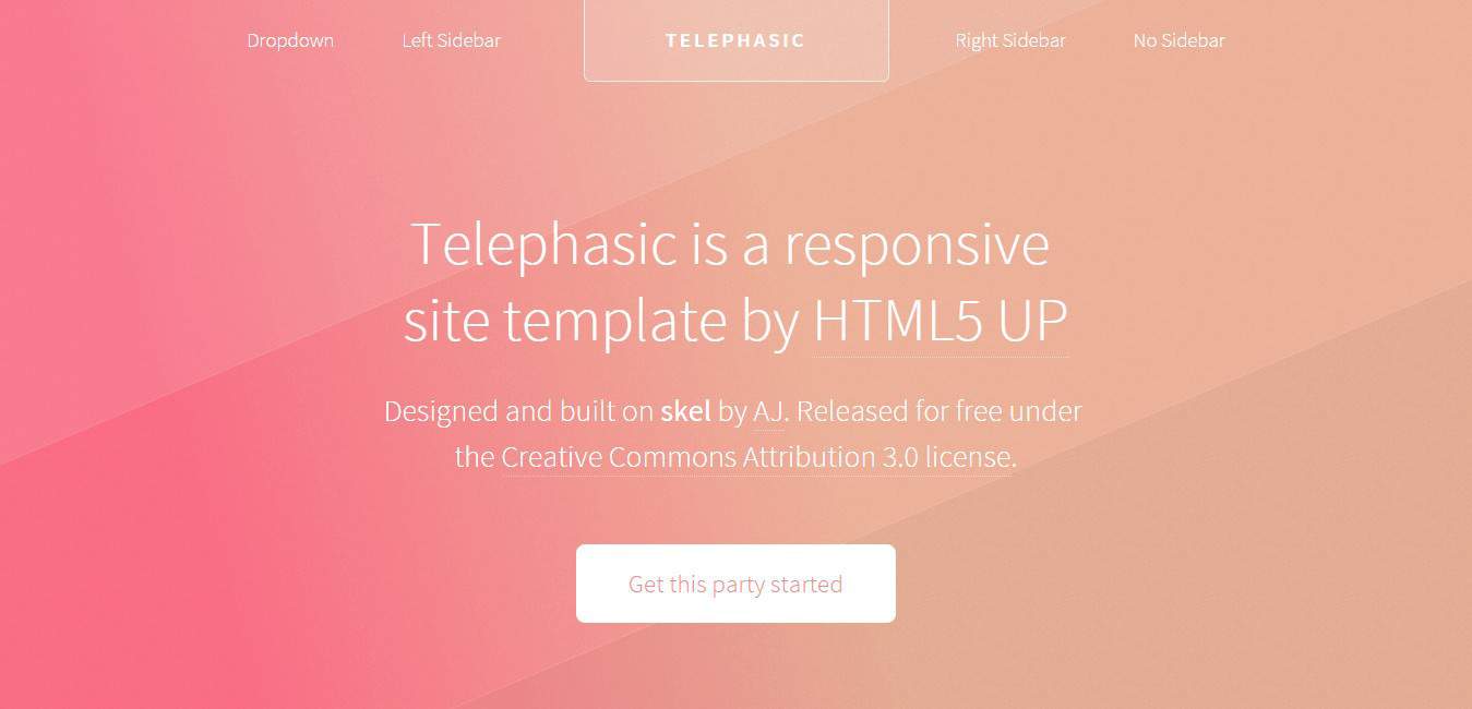 Telephasic by HTML5 UP - top dreamweaver templates