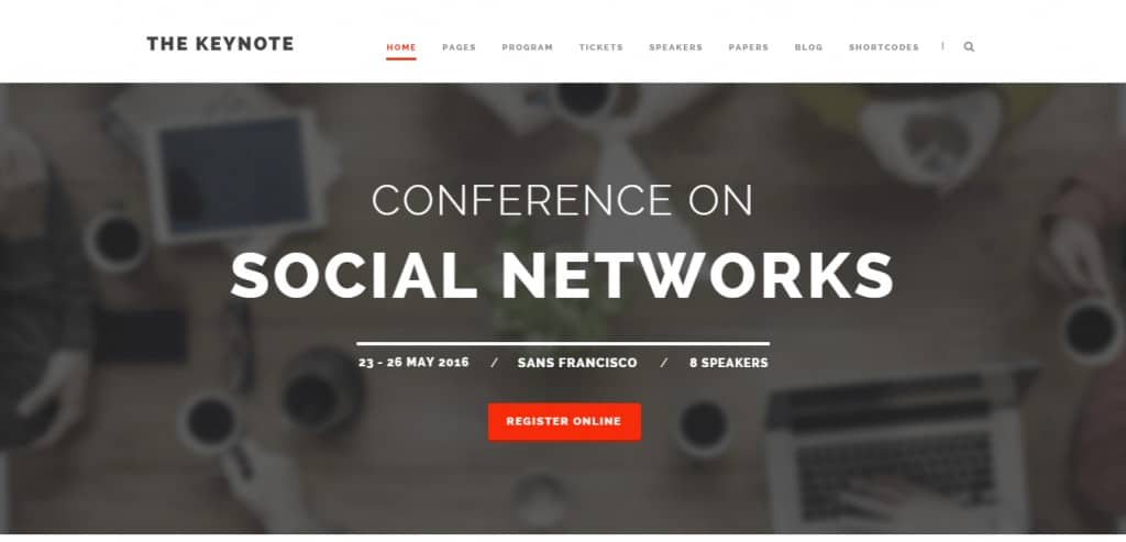 The Keynote Conference WordPress Theme