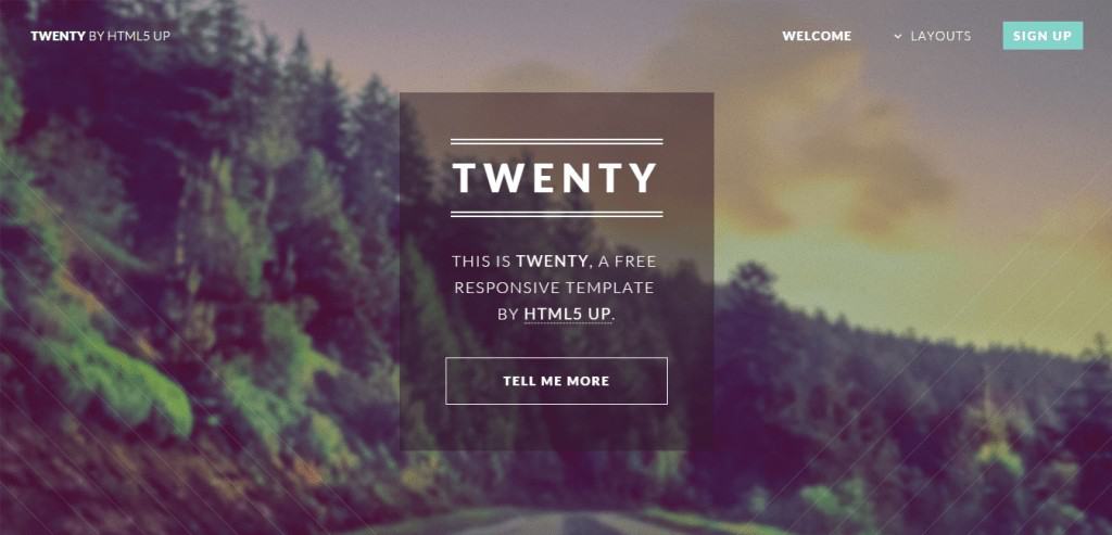 Twenty HTML5 Template