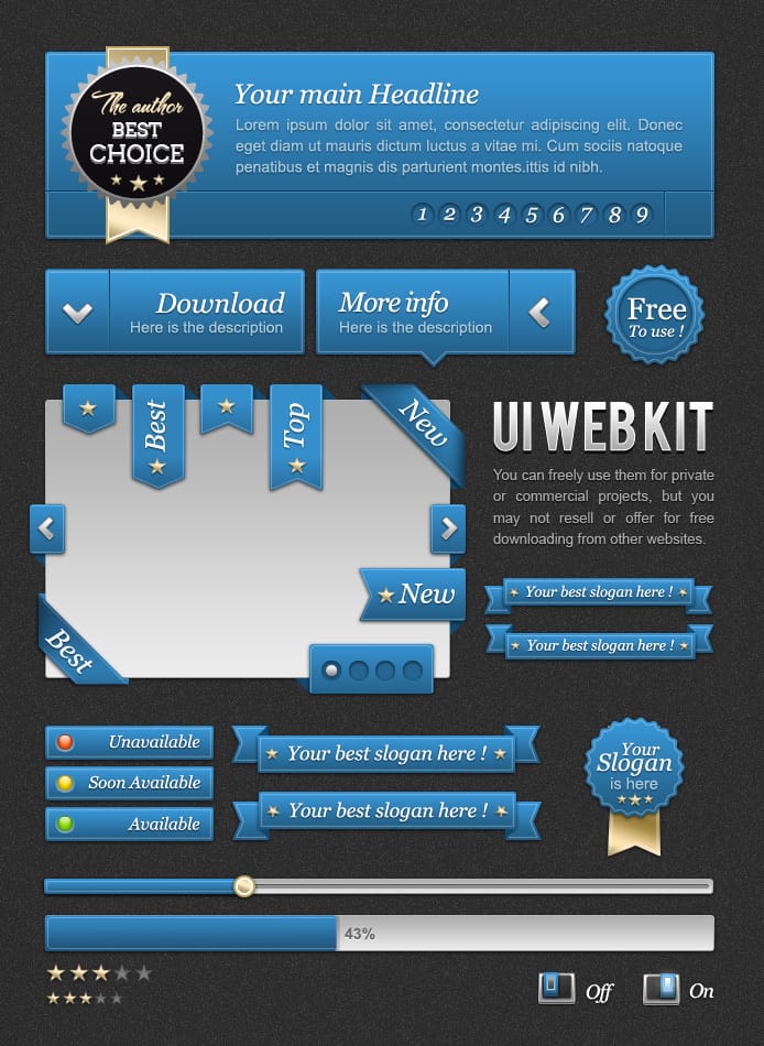 Free Ribbons PSD 