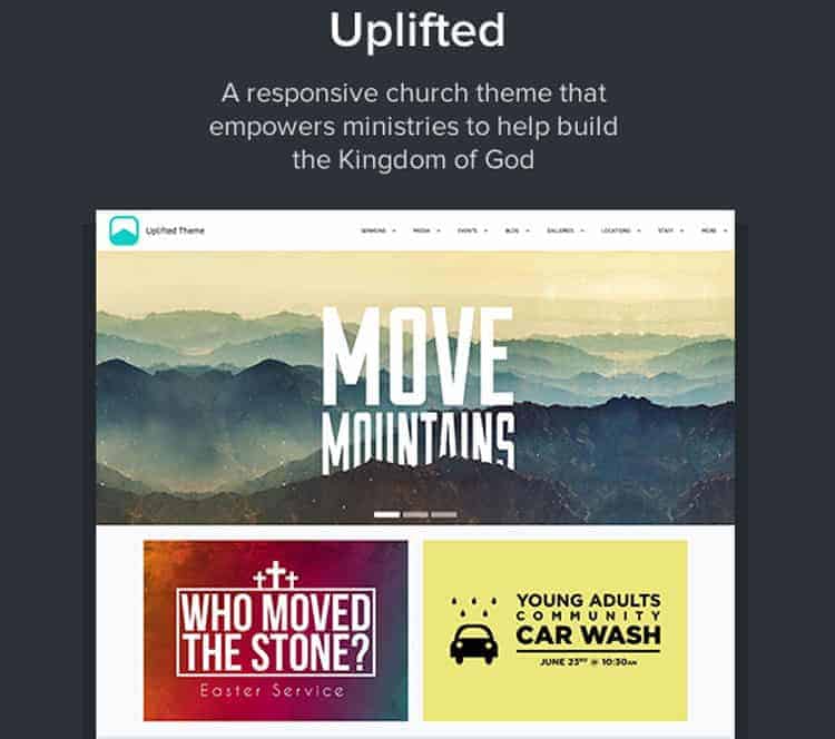 uplifted church wordpress themes