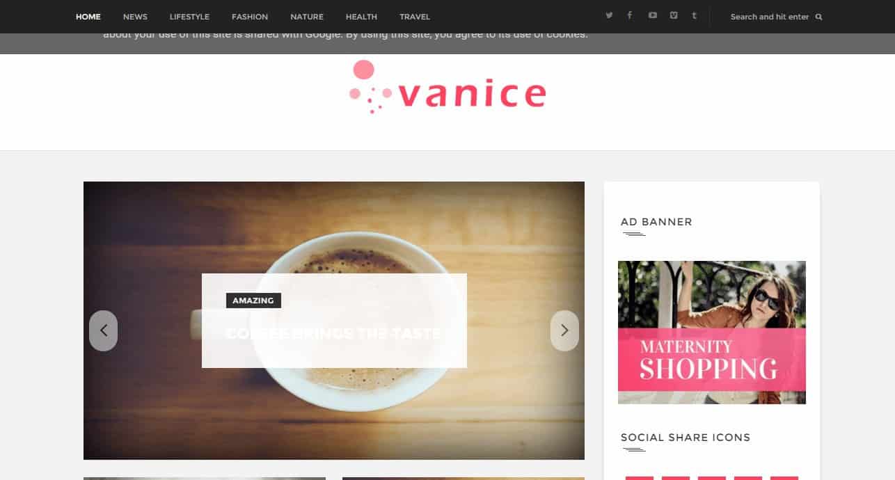 Vanice Blogger Template