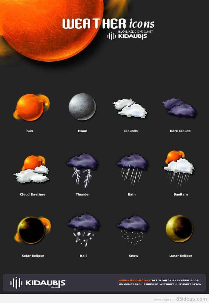 Weather icons by kidaubis