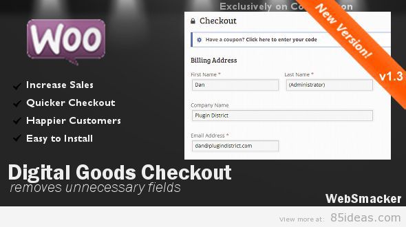 WooCommerce Checkout for Digital Goods