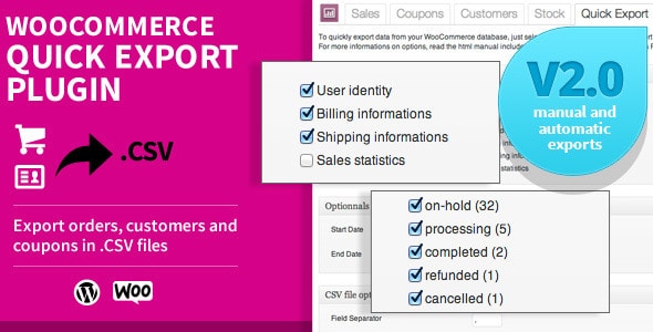 WooCommerce Quick Export Plugin