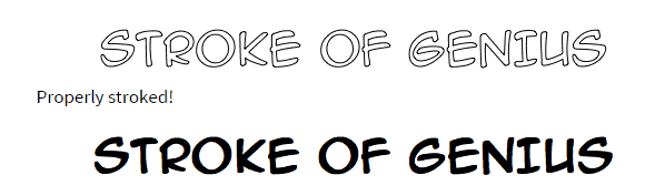 Adding Stroke to Web Text