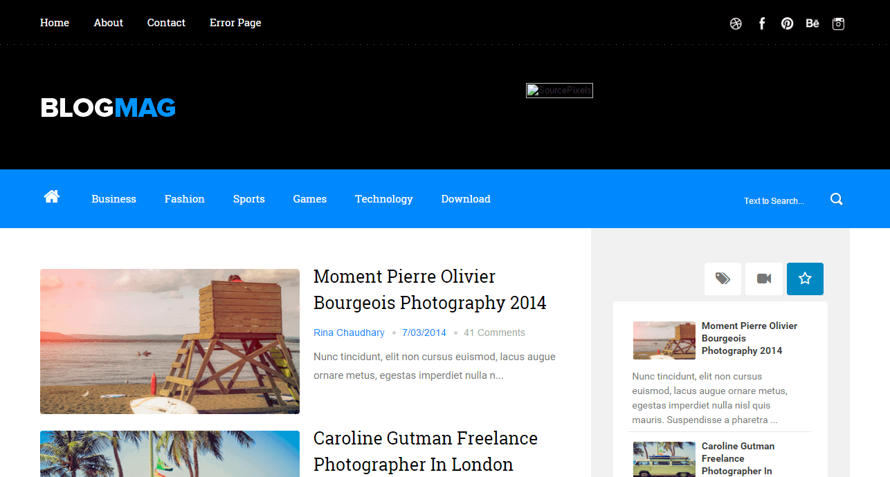 Blogmag Responsive Blogger Template