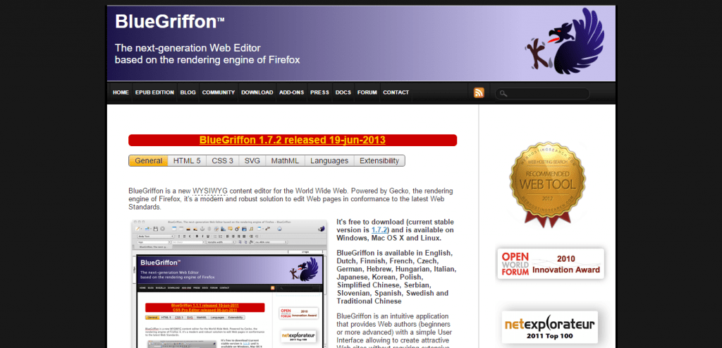 BlueGriffon Web Editor