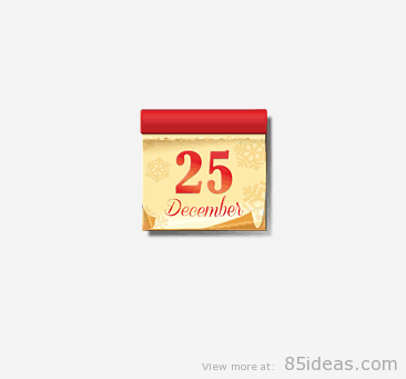Calendar Icon Christmas Set