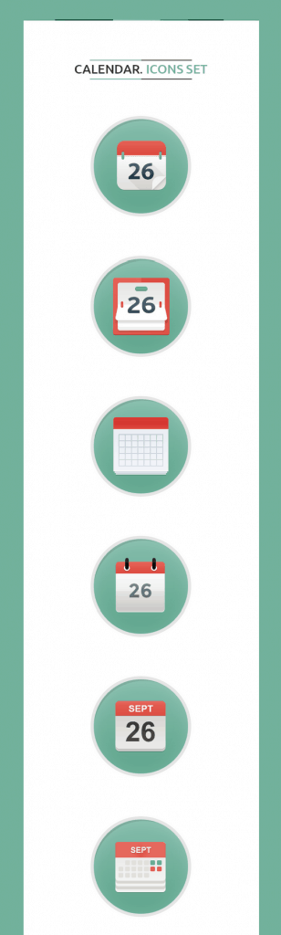 Calendar Icons Set Freebies