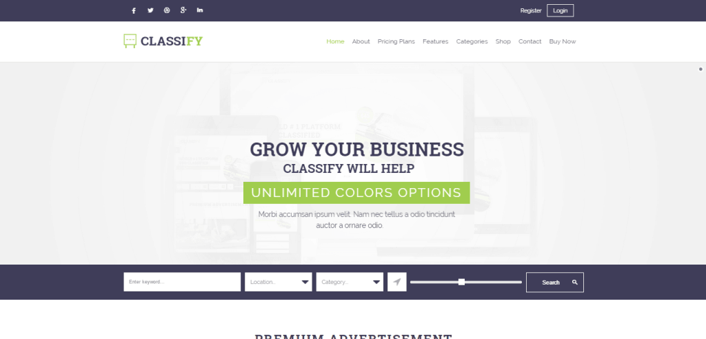 Classify WordPress Theme