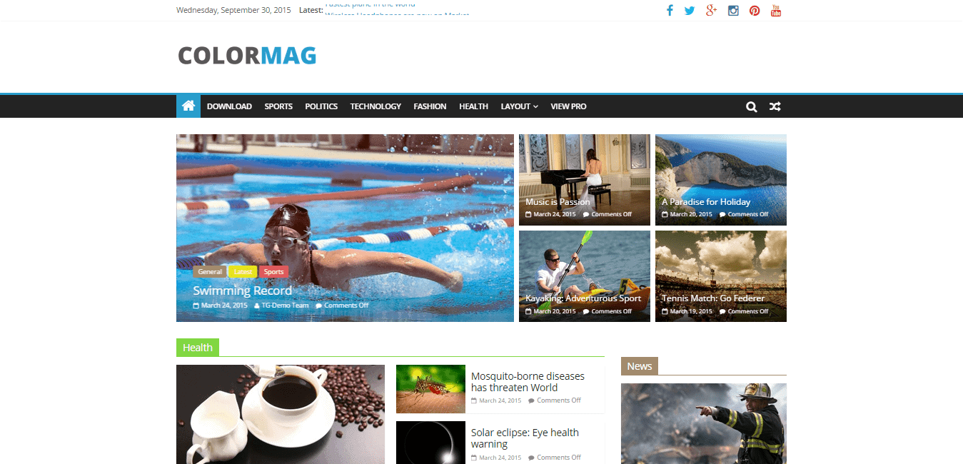 COLORMAG Magazine WordPress theme
