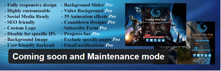 Coming Soon and Maintenance Mode