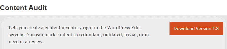 Content Audit WordPress Plugin