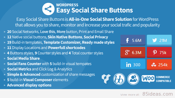 Easy Social Share Buttons for WordPress