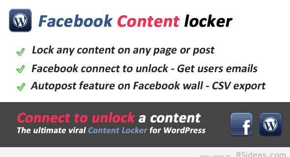 Facebook Viral Content Locker for WordPress