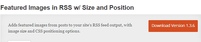 Featured Images in RSS Plugin