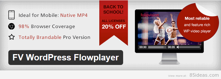 FV WordPress Flowplayer WordPress Plugin