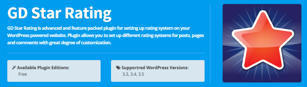 GD Star Rating Plugin