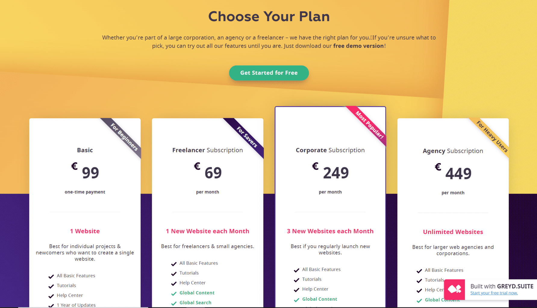 Greyd Pricing