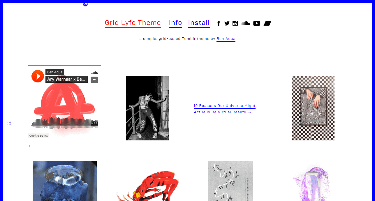 Grid Lyfe Tumblr Theme