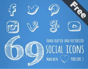 Handcrafted Social Icons