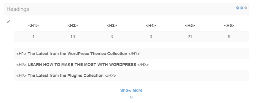Headings