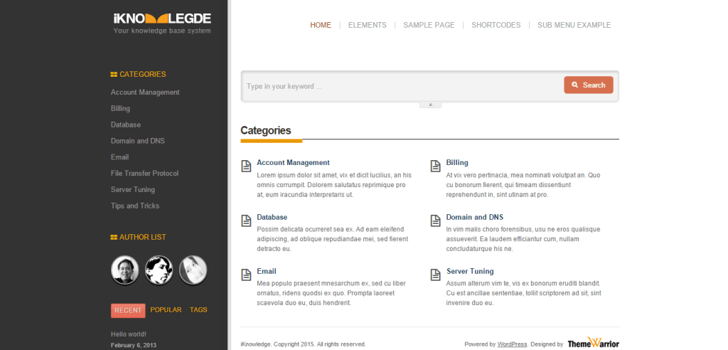 iKnowledge theme