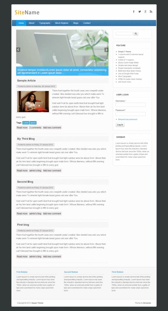 impact_theme free drupal theme