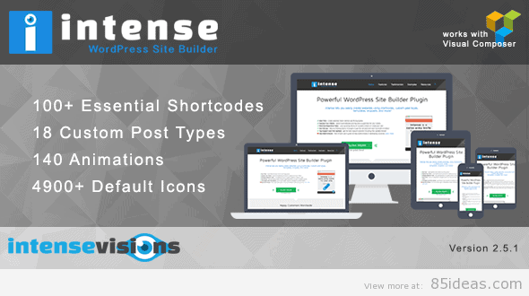 Intense Shortcodes Site Builder Plugn