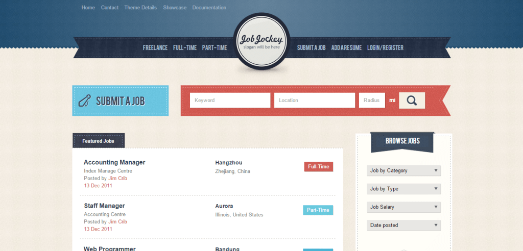 JobJockey Job Listing WordPress Theme