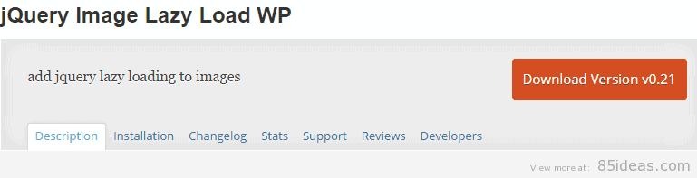 jQuery Image Lazy Load WP Plugin