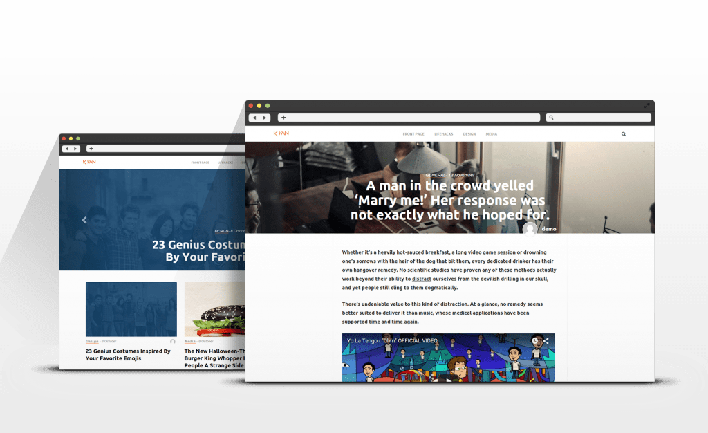 Kyan theme features