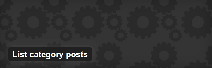 List Category Post plugin