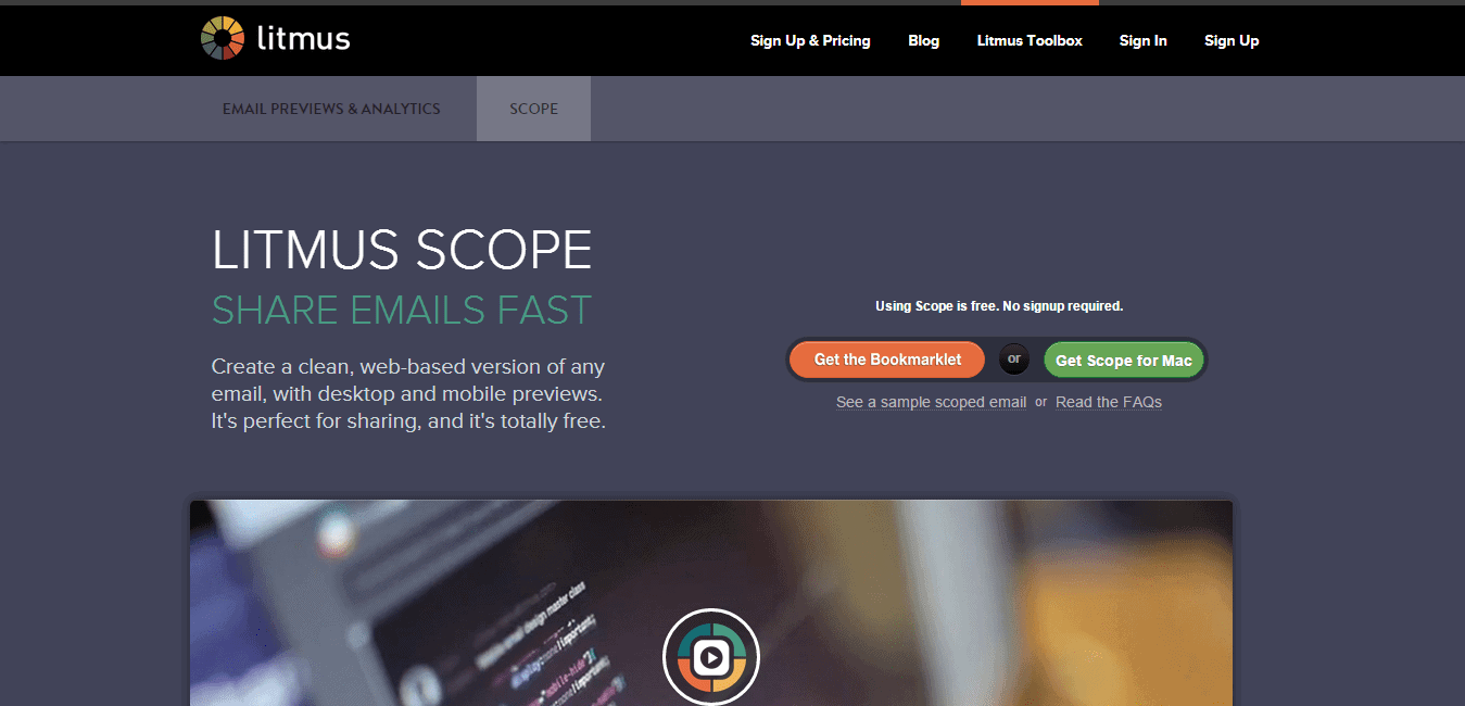 Litmus Scope Webmail