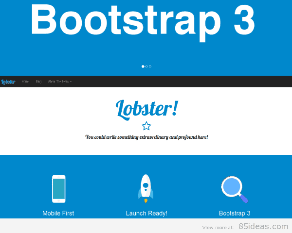 Lobster free wordpress boostrap themes