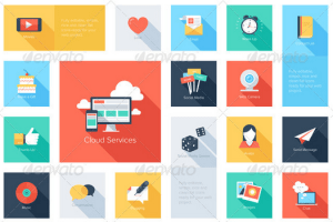 Longshadow Social Media Icons