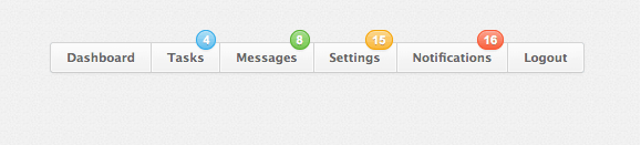 Menu with Notification Badges