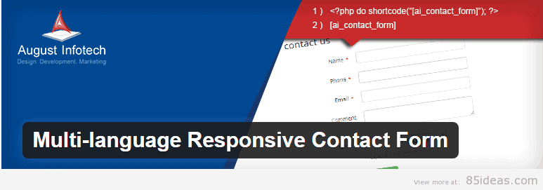 Multi language Responsive Contact Form