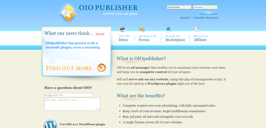 OIOpublisher Ad Manager