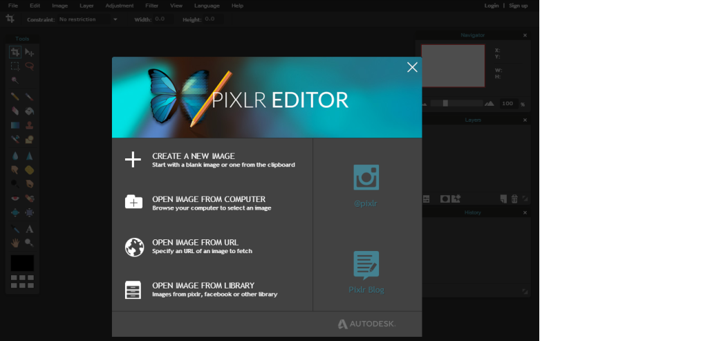 Online Photo Editor Pixlr