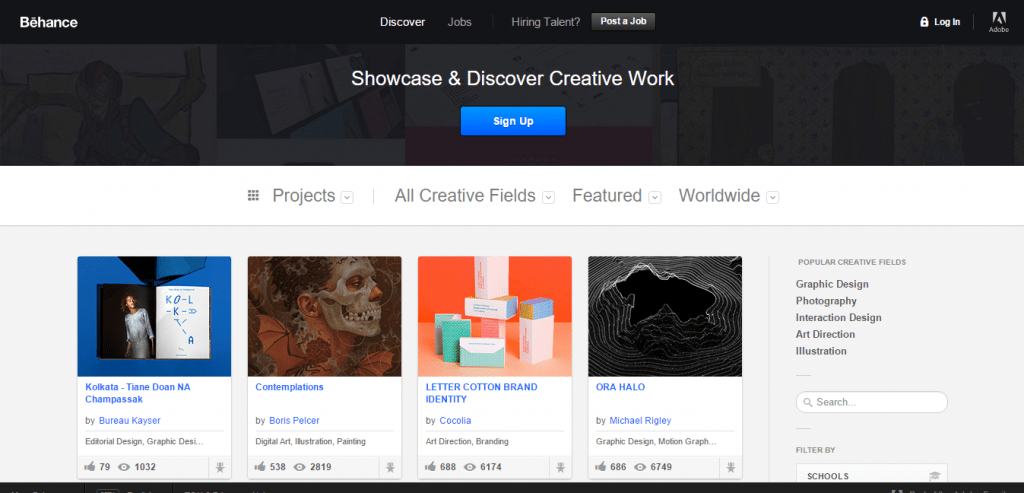 Online Portfolios on Behance