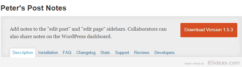 Peters Post Notes Plugin