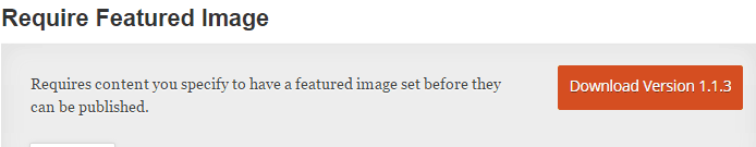 Require Featured Image WordPress Plugin