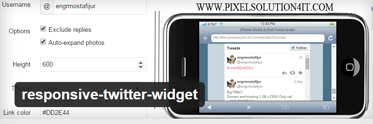 responsive twitter widget
