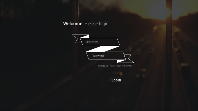 Ribbon Login form