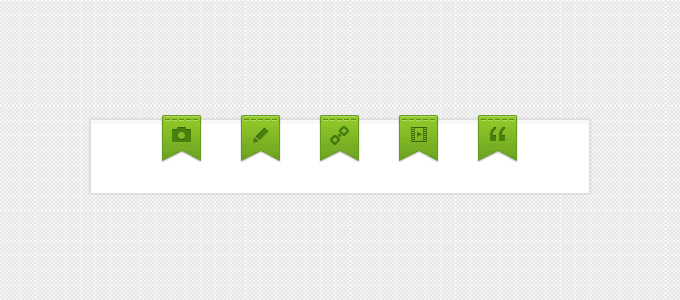 Ribbons for blog articles PSD