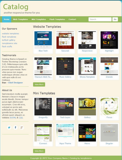 Catalog-Dreamweaver-Template