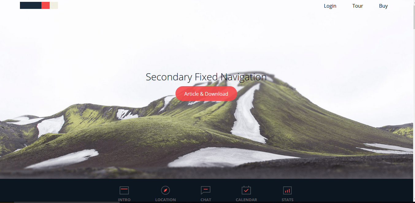 Secondary Fixed Navigation